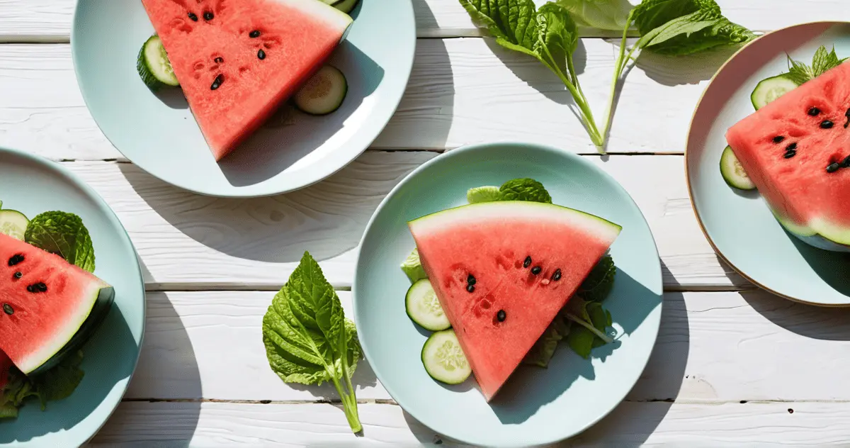 Sandía, pepino y menta fresca: frutas veganas para hidratarte y mantenerte fresco en verano